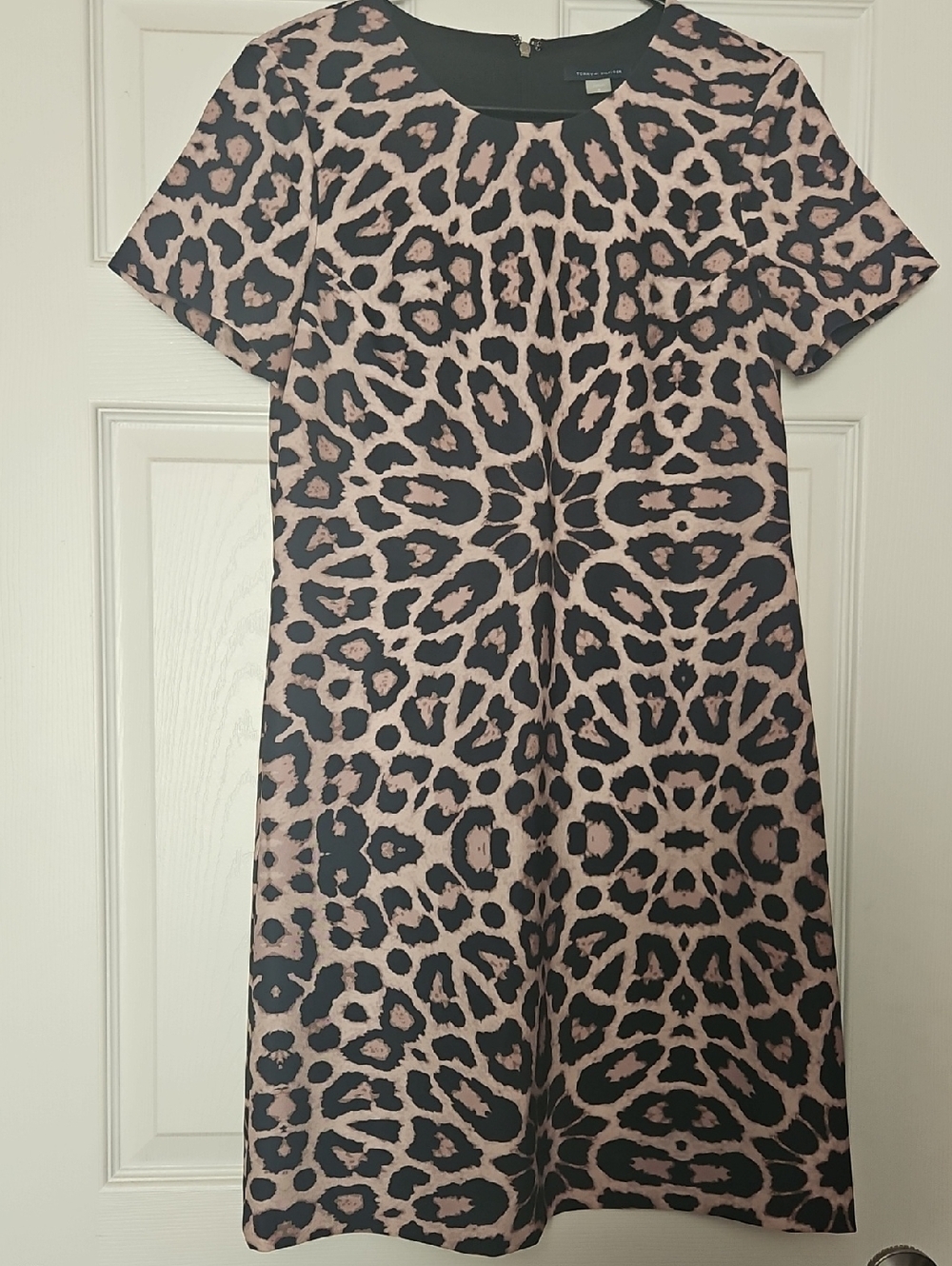 Leopard Print Short Sleeve Dress